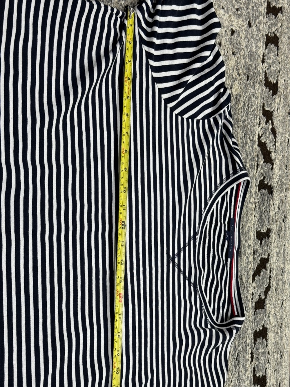 Tommy Hilfiger Striped Shirt Women's 3X Nautical Preppy Ruffle Sleeve Pullover - Picture 13 of 14
